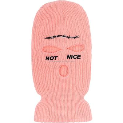 China JOINT Custom Embroidery Knit Balaclava 3 Holes Skimask for sale