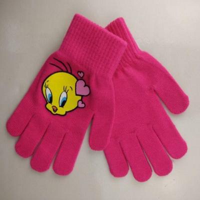 China Simply 7021 printed knit gloves with custom logo for sale