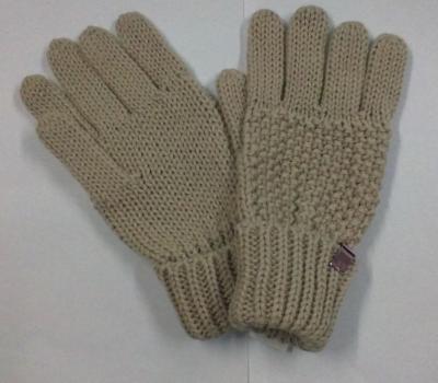 China Jacquard Kids Leather Label Knitted Mittens Custom Wholesale And Cheap Knitting Mitten for sale