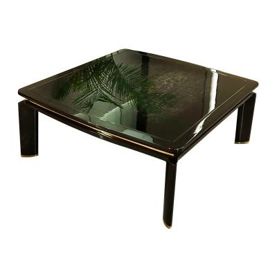 China High End Custom Made Italian Light Luxury Furniture Italian Light Luxury Villa Style Veneer (Size) Natural Stainless Steel Coffee Table for sale