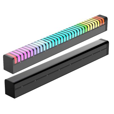 China Interior Atmosphere Light Sound Activated Bar Light Colorful 32-bit Audio Pickup Lamp RGB Signal Pulse Rhythm LED Display Ambient Light for sale