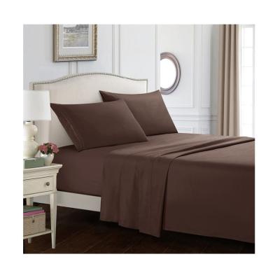 China Wholesale Anti-Pull Polyester Bed Sheet Set Cheapest 4pcs Single Bed Sheet for sale