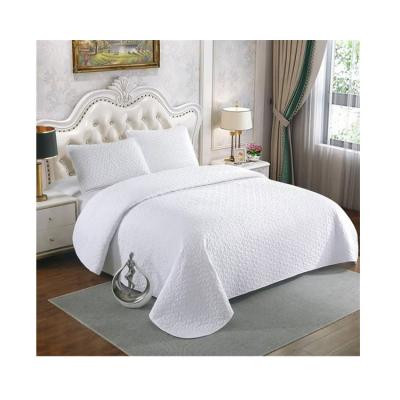 China Morden Bedspread Oversized Bedspread Set Solid White King/California Bedspread Bedding for sale