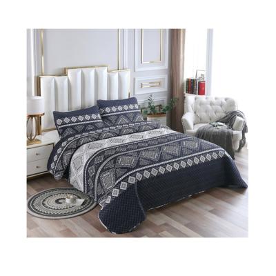 China Morden Budget All-Season Geometric Quilted Bedspread for sale