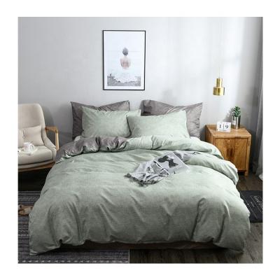 China Sustainable King Size Bean Green Super Soft Comfortable Bedding Duvet Covers Set for sale