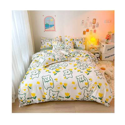 China Polyester Nondisposable Well-designed Seasonal Woven Floral Print Bedding Set for sale