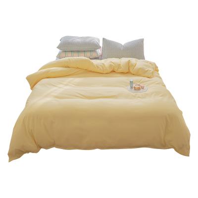 China Nondisposable 100% Soft Microfiber Fabric Brush Polyester Blend Color Bedding Set for sale