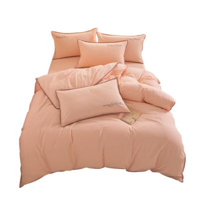 China Luxury Bedding Set Washed By 100% Viable National Standards Cotton Sheets for sale