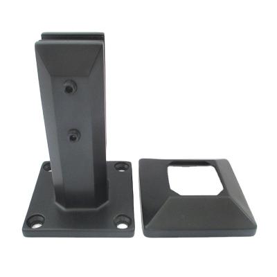 China modern black glass fence trims for stair glass fence designs for sale