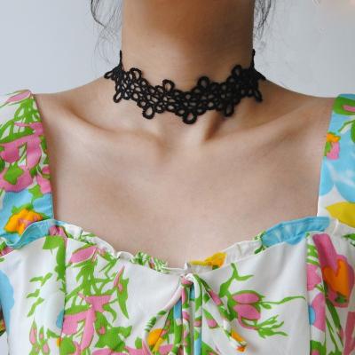 China BOHEMIA Flower Lace Choker Necklace Lady Gothic Party Multi Layer Necklace Handmade Jewelry For Women for sale