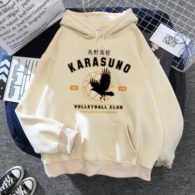 China Viable Japanese Funny Graphic Sweatshirts Harajuku Streetwear Kawaii Haikyuu Anime Tops Women Hoodies Unisex Man for sale