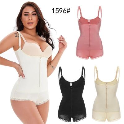 China Women's Breathable Binders and Shapers Bodysuit Women Latex Body Shaper Mail Liposuction Belt Clip and Zipper Tummy Control New for sale