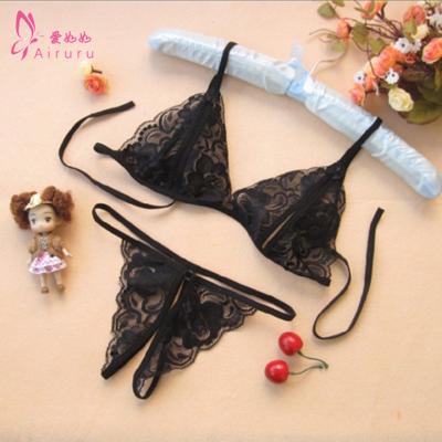 China New Breathable Lace Sexy Bra Set Push Up Panties Low-Waisted Bra Women Set Lingerie Two-Piece Set Seamless Transparent Soft Underwear Set for sale