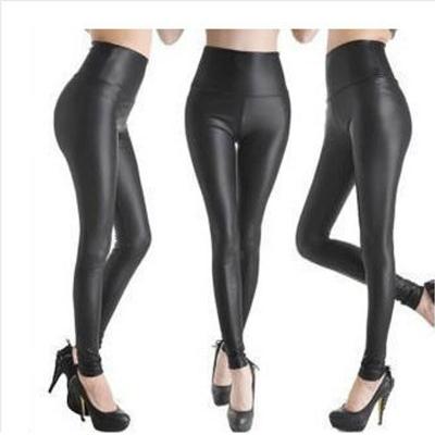 China Sexy Punk Black Scuff Resistance Legging Skinny Pants Shapes High Waist Stretch Lift Up Gaiters for sale