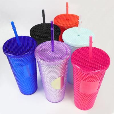 China New Viable Release 24Oz Tumbler Double Walled Water Mug Straw Cup With Lid And Straw With Leakproof Lid Perfect Use For Iced Coffee for sale