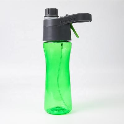 China Sustainable 18 oz Spray Cold Water Bottle for Drinking, Sports Jug, Cover Feature Switch Button Design, BPA Free, Green for sale