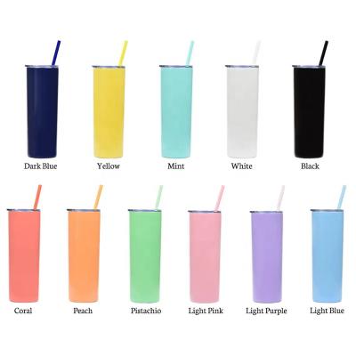 China Viable Personalized Skinny Tumblers with Straws for Party and Craft and Crafting Supplies, Engraved Mugs, 20 Ounce for sale