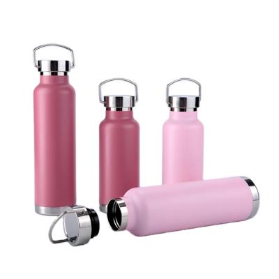 China PORTABLE 750ml Reusable Portable Double Wall Vacuum Insulated Stainless Steel Water Bottle With Lid, Gym, Exterior, Custom Color for sale