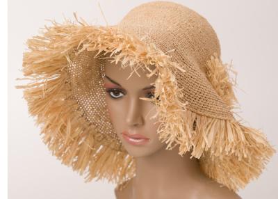 Chine Les chapeaux souples crus naturels de Sun de ressort/8cm débordent des chapeaux de raphia pour des femmes à vendre