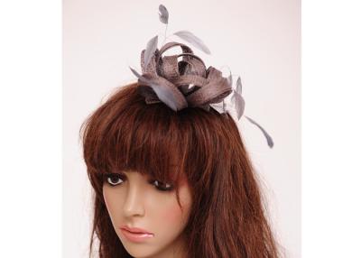 中国 薄茶の Sinamay 魅惑的な物/教会のための夏の Fascinators の Headwear 販売のため