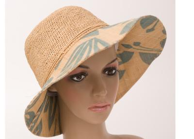 China Leisure Raffia Brim Womens Sun Hats Summer , Floppy Sun Hats For Women for sale