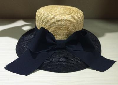 Chine Chapeaux de cowboy de la paille des femmes de Bowknot de tresse de paille 57cm avec la tresse de paille à vendre