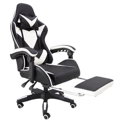 China (Size) Adjustable Hot Selling Ergonomic PU Leather Gaming Chair Racing Gaming Chair With Footrest for sale