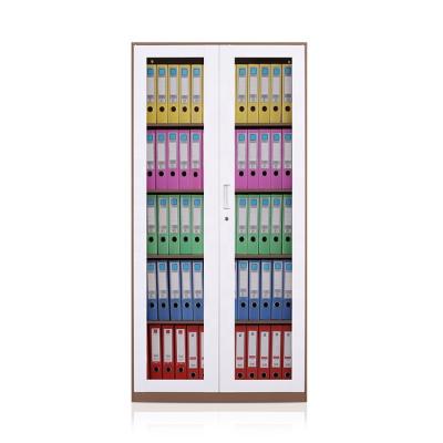 China School Furniture Customized Durable Glass Swing Door Office Metal Glass Filing Cabinet for sale