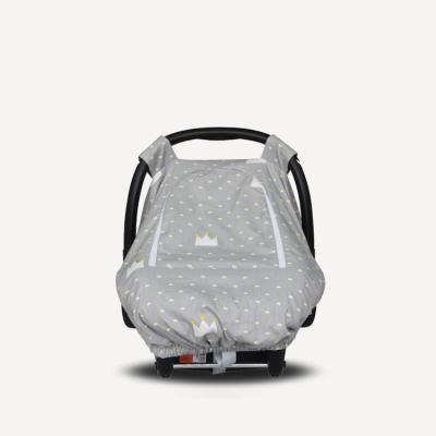 China Cotton Zippered Peep Window Baby Carseat Canopy And Cover for sale