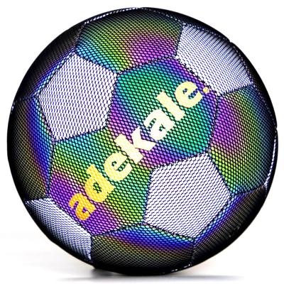 China Gift Lasting Holographic Glow In The Dark Soccer Ball Glow City Soccer Ball for sale