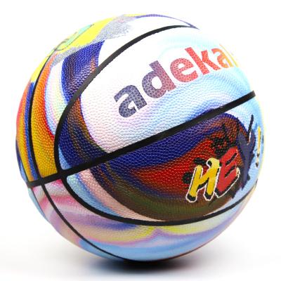 China Outdoor Game Logo Full Color Printing Glow In The Dark Light Up Custom Sports Balls Logo Size 7 Glowing Luminous Basketball Ball for sale