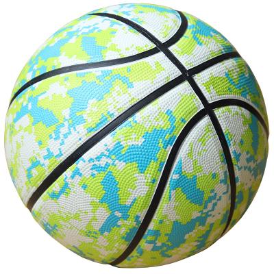 China Outdoor Game Rubber Glow In The Dark Basketball Sports Hot Selling Cheap Customized Design New Basketball for sale