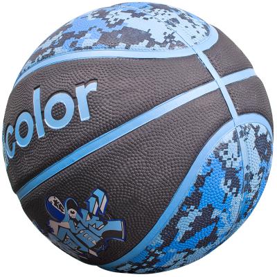 China Outdoor Game Custom Logo Official Size Wear Resistant Rubber Basketball for sale