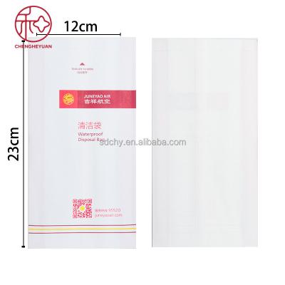 China Recyclable Logo Printing Sharp Bottom Pe Heat Sealing Vomit Sickness Cleansing Paper Bag for sale