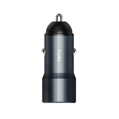 China Fireproof PC TOTU Dual USB Car Charger, Strong Power PD Car Charger, QC 3.0 Car Charger for sale