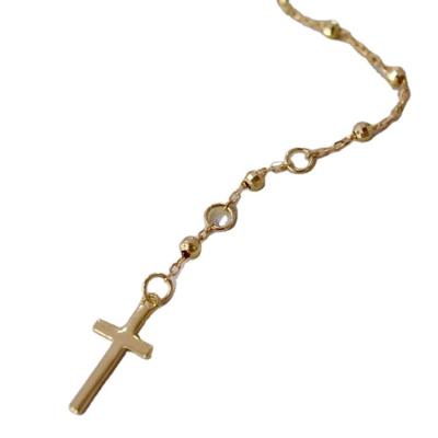 China Retro Career Fashion 18K Real Gold Hot Selling Office / Virgin Mary Coins Cross Bracelet for sale