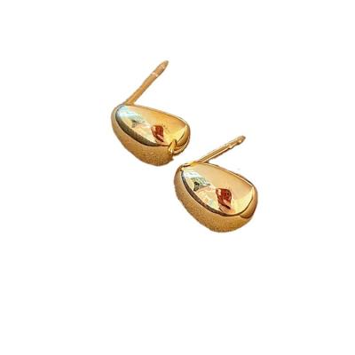 China Bureau / Statistical Institute Hot Selling Career Fashion Simple 18K Real Gold Water Drop Earrings For Woman for sale