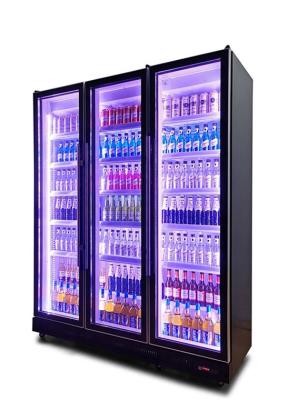 China Refrigerador vertical da mostra dos armários mais frios da cerveja do comércio de R404a para a bebida à venda