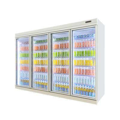 Cina Beverage Cooler Porta di vetro vetrina verticale Freezer Supermercato frigorifero in vendita