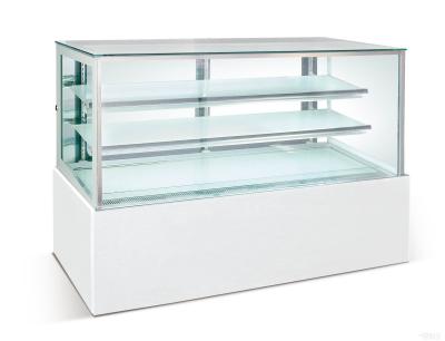 China De Deurkoelkast van het dessert Dubbele Glas 1.2 meter, 540W de Diepvriezer R134a van de Cakevertoning Te koop