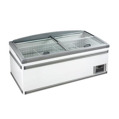 China Fast Cooling Supermarket Island Freezer With Auto Defrost Function for sale