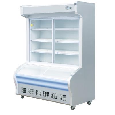 China 50HZ Combination Freezer Upright Glass Door Ice Cream Display Cooler for sale