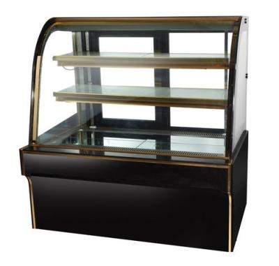 China Wholesale single curved glass cake refrigerated showcase counter top chiller case cake display fridge refrigerator for s zu verkaufen