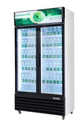 China Congelador vertical comercial de enfriamiento estático del almacenamiento del refresco con el compresor de Panasonic en venta