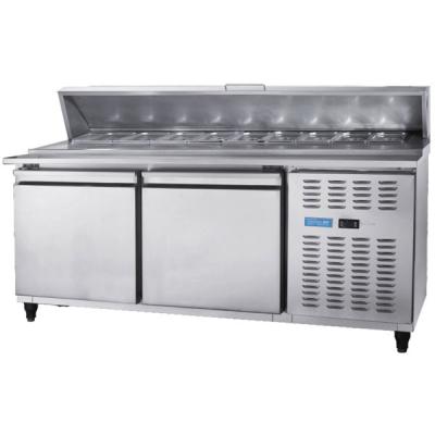 중국 Stainless Steel Commercial Kitchen Worktable Pizza Salad Freezer Table Refrigerator For Industrial Hotel / Restaurant 판매용