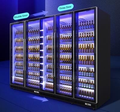 China O automóvel degela o congelador ereto comercial com a roda para Pepsi/leite/cerveja com a porta de vidro para à venda