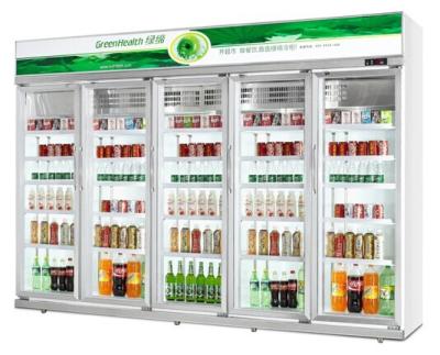 China 5 refrigeradores comerciales 400L/800L/1220L de la capa y de la bebida del estante ajustable en venta