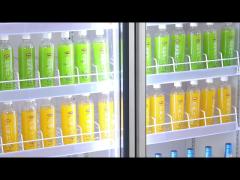 Vertical Glass Door Drink Fridge Variable Frequency Adjustable Shelf