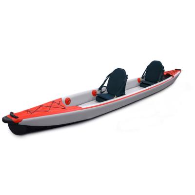 China 2021 factory cheap kayak double person drop point inflatable canoe drift kayak for sale for sale