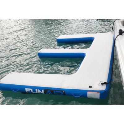 China Fishing 425x235x20cm E Inflatable Dock Jet Ski Drop Stitch Dock for sale